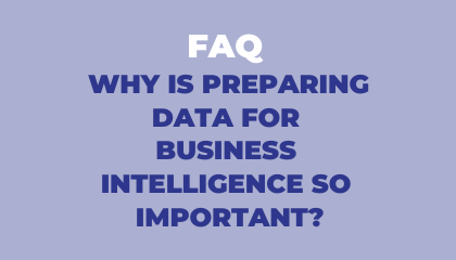 The importance of preparing data for business intelligence