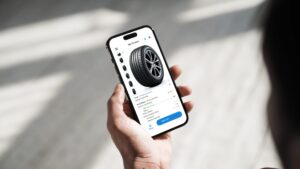 Online consumer journey on a tyre website